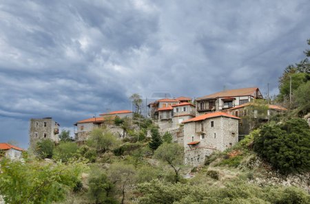 Photo for View of Stemnitsa village on Menalo mountain.Peloponnese, Greece - Royalty Free Image