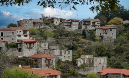 Photo for View of Stemnitsa village on Menalo mountain.Peloponnese, Greece - Royalty Free Image