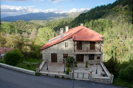 Photo for House in the mountain Mainalo .Baltesiniko village, Arkadia,Greece. - Royalty Free Image