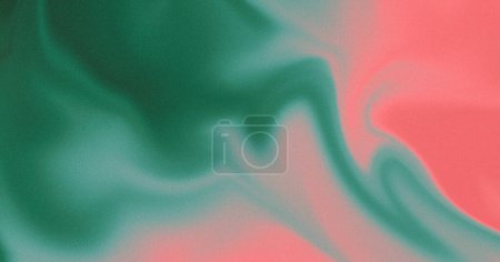 Foto de Fondo abstracto degradado granulado oscuro en tonos verdes y rosados. Efecto de textura de ruido de luz de punto brillante. Fondo de pantalla y fondo. - Imagen libre de derechos