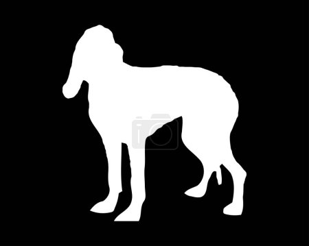 Ilustración de Bruno jura hound perro vector silueta - Imagen libre de derechos