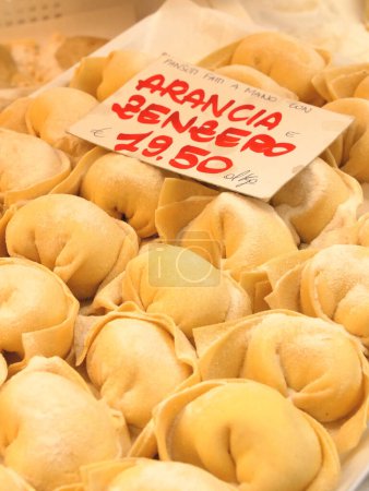 Photo for Fresh pansotti on a market stall - Royalty Free Image