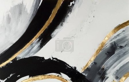 Abstract art background. Texture and bright color. Contemporary art. The canvas painting. Works of art. The spots of paint. The paint brush. Modern art, gold