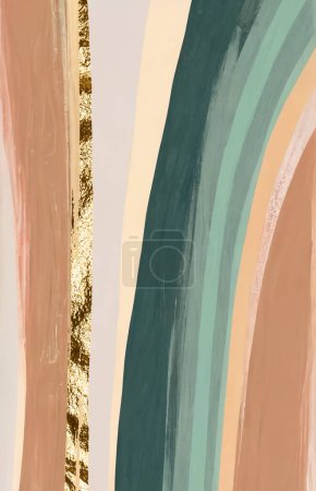 Abstract art background. A set of three abstract painting background wall decoration, texture and bright color. Contemporary art. Works of art. The spots of paint. The paint brush. Modern art