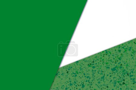 green and white background with a pattern of triangles