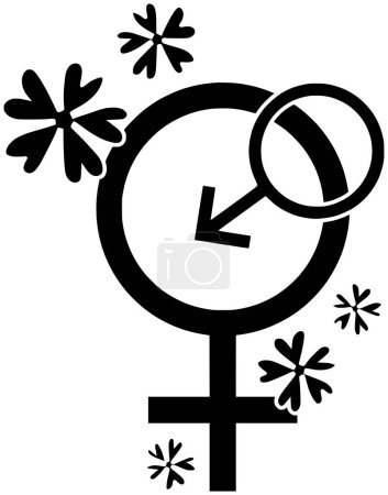 Téléchargez les illustrations : Illustration de genre égalité silhouette logo masculin icône féminine contour égal diversité personnes sociales femme femmes humaines homme signe ensemble forme de personnes femme pour fond graphique vectoriel - en licence libre de droit