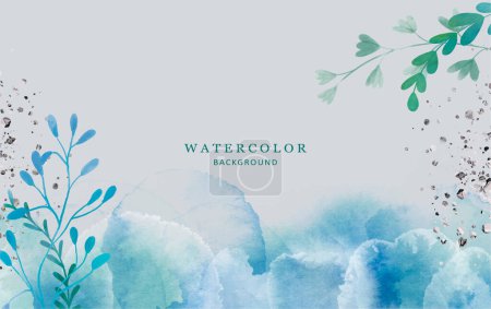 Illustration for Vector abstract illustration in a watercolor style with wildflowers - Royalty Free Image