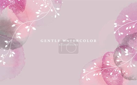 Delicate vector watercolor background in pink colors for text, presentations