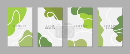 Ilustración de Conjunto de fondos vectoriales abstractos para portadas, presentaciones, publicaciones en redes sociales, diseño y creatividad - Imagen libre de derechos