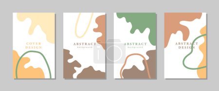 Ilustración de Conjunto de fondos vectoriales abstractos para portadas, presentaciones, publicaciones en redes sociales, diseño y creatividad - Imagen libre de derechos