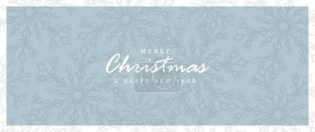 Illustration for New Year and Christmas light vector background with snowflakes. Winter background, card, cover, poster, banner. - Royalty Free Image