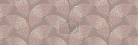 Luxurious beige abstract vector design with rose gold texture effect. Abstract background with circles for decoration, wallpaper, cover design, posters and banners.