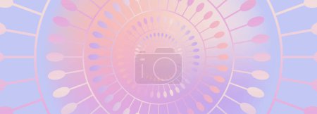 Illustration for Lilac abstract geometric vector background with simple mandalas. Abstract design for decor, wallpaper, covers, posters or banners. - Royalty Free Image