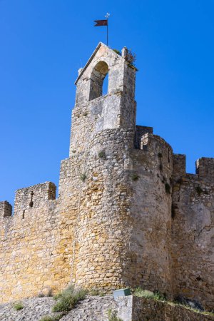 Foto de Europa, Portugal, Tomar. Ruinas del Castillo de Tomar, Castelo de Tomar, construido por los Caballeros Templarios. Patrimonio de la Humanidad UNESCO. - Imagen libre de derechos