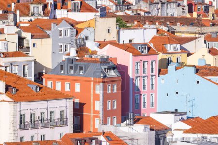 Europe, Portugal, Lisbon. Territorial view of neighborhoods in Lisbon.