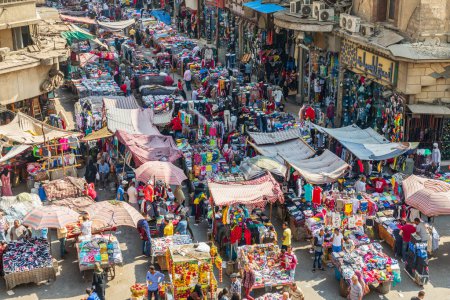 Photo for Cairo, Egypt, Africa. October 16, 2019. Outdoor street market in Cairo. - Royalty Free Image