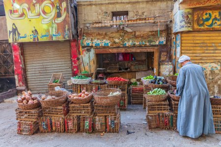 Photo for Cairo, Egypt, Africa. October 16, 2019. Vegetables for sale at an outdoor market. - Royalty Free Image