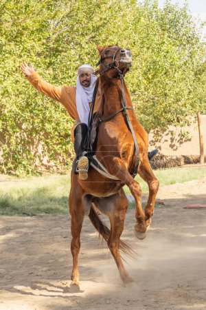Photo for Middle East, Saudi Arabia, Tabuk Province, Tayma. November 15, 2023. Historical reenactors at the ancient oasis town of Tayma. November 15, 2023. - Royalty Free Image