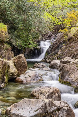 Wasdale Head, Seascale, Lake District National Park, Cumbria, Inglaterra, Gran Bretaña, Reino Unido. Un pequeño arroyo rocoso en el Parque Nacional Lake District.