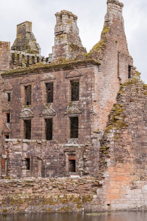 Photo for Caerlaverock Castle, Dumfries, Dumfries and Galloway, Scotland, Great Briton, United Kingdom. May 3, 2022. The 13th century ruins of Caerlaverock Castle. - Royalty Free Image