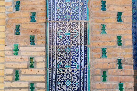 Khiva, Xorazm Region, Uzbekistan, Central Asia. Beautiful traditional decorative tile in Khiva.