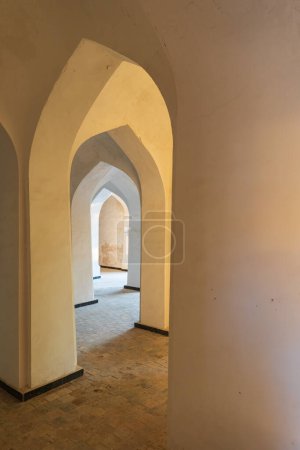 Bukhara, Uzbekistan, Central Asia. Interior doorways in the Kalan Mosque in Bukhara.