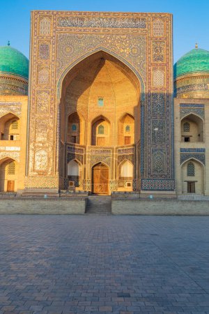 Bukhara, Uzbekistan, Central Asia. The Mir-i-Arab Madrasa in Bukhara.