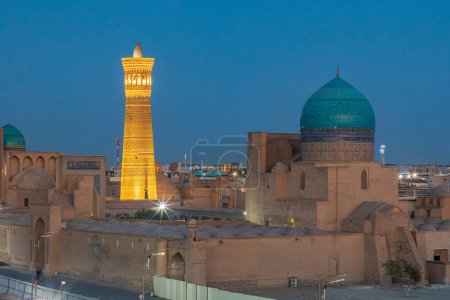 Bukhara, Uzbekistan, Central Asia. Dome and minaret of the Kalan Mosque in Bukhara.