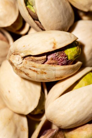 Photo for Pistachio texture as background. Close up shot of pistachios. Macro photo. pistachios - Royalty Free Image