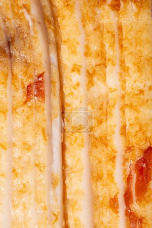 Téléchargez les photos : Texture de bacon cru comme fond. Un gros plan de bacon cru. Macro photo.bacon. - en image libre de droit