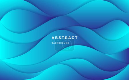 Illustration for Blue gradient background dynamic wavy light and shadow. liquid dynamic shapes abstract composition. modern elegant design background. illustration vector 10 eps - Royalty Free Image