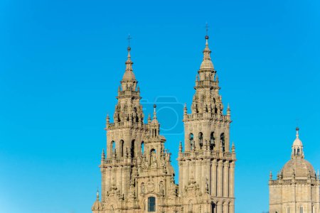 Santiago de Compostela Archcathedral Basilica. A place of pilgrimage on the Way of St James, Camino de Santiago. Santiago de Compostela, Galicia, Spain