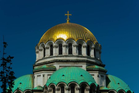 Photo for Alexander Nevsky Cathedral,  a Bulgarian Orthodox cathedral built in Neo-Byzantine style. Sofia, Bulgaria - Royalty Free Image