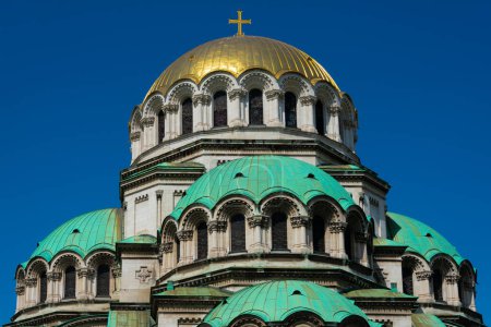 Photo for Alexander Nevsky Cathedral,  a Bulgarian Orthodox cathedral built in Neo-Byzantine style. Sofia, Bulgaria - Royalty Free Image