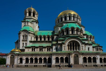 Photo for Sofia, Bulgaria. August 18, 2023. Alexander Nevsky Cathedral,  a Bulgarian Orthodox cathedral built in Neo-Byzantine style - Royalty Free Image