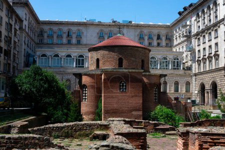 Photo for Sofia, Bulgaria. August 18, 2023. The Church of Saint George,  a Late Antique red brick rotunda. Bulgarian Orthodox Church - Royalty Free Image