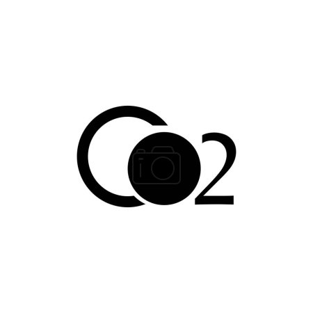 Téléchargez les illustrations : Co2 icône logo vctor design - en licence libre de droit