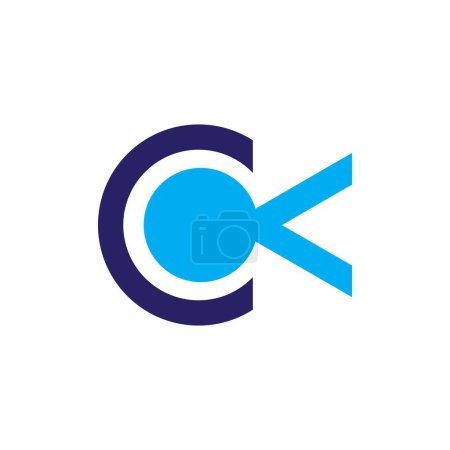 Ilustración de Inicial ok icono logo vector - Imagen libre de derechos