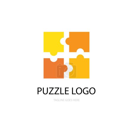 puzzle icon logo vector