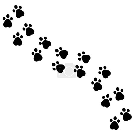 Illustration for Animals footprints illustration icon logo vector - Royalty Free Image