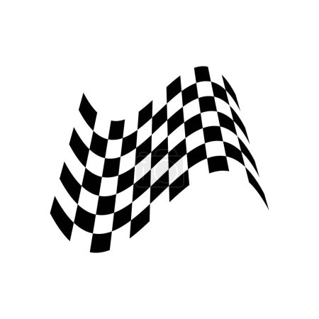 Illustration for Race flag illustration logo vector design - Royalty Free Image