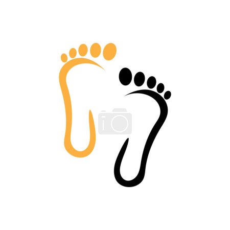 Illustration for Foot, nature illustration logo vector - Royalty Free Image