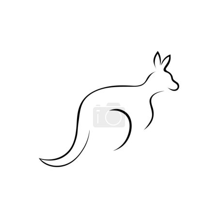 Kangaroo icon illustration logo vector