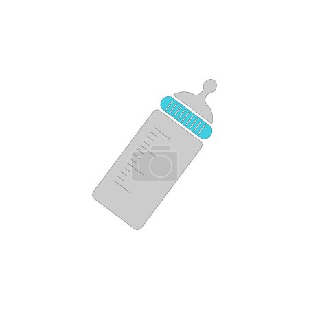 Ilustración de Icono bebé cuidado botella leche plantilla diseño - Imagen libre de derechos