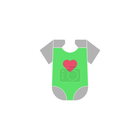 Ilustración de Icono vector vestido bebé cuidado plantilla diseño - Imagen libre de derechos