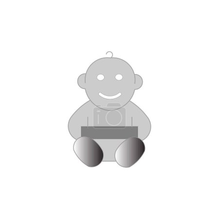 Ilustración de Icono vector bebé recién nacido cuidado plantilla diseño - Imagen libre de derechos