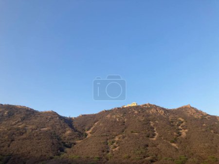 Photo for Aravalli Mountain Range, India : The oldest existing mountains in the world. Scene from hilltop monsoon palace. - Royalty Free Image