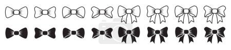 Illustration for Ribbon bow tie icon isolated bussiness man symbol - Royalty Free Image