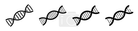 ADN génétique icône spirale test biomédical