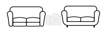 double sofa chair icon couch icon